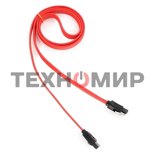 Кабель интерфейсный SATAIII Cablexpert CC-SATAM-DATA-0.8M, 80 см, 7pin/7pin, защелка, пакет