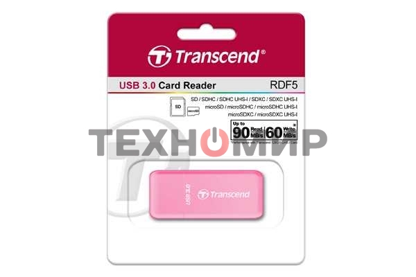 Кард-ридер Transcend All in1 Multi Card Reader, Pink