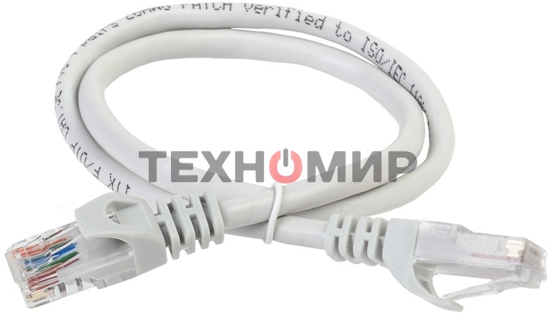 Коммутационный шнур (патч-корд), cat.5e UTP, LSZH, 10м, серый ITK