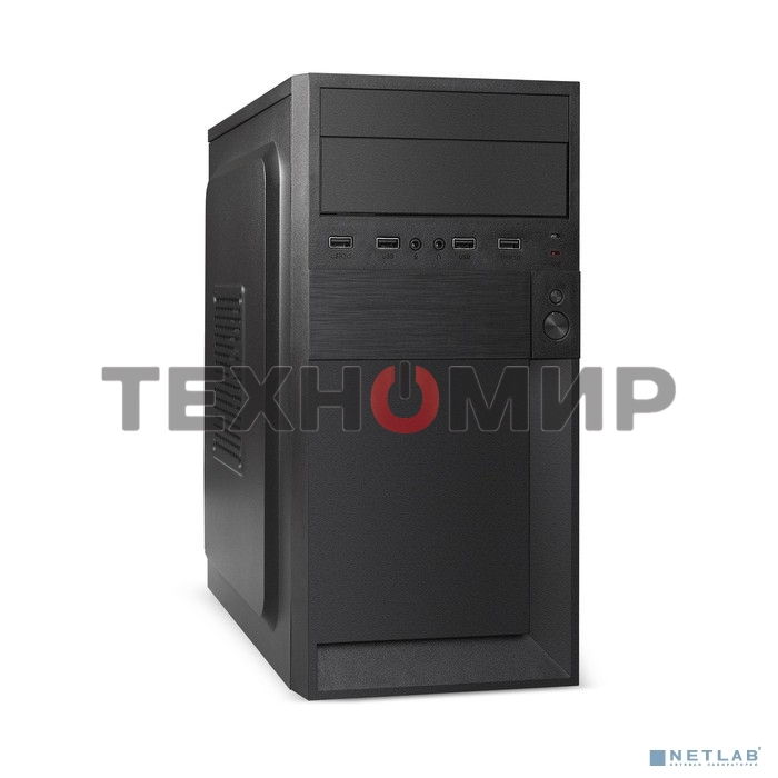 Компьютерный корпус Minitower ExeGate EX291141RUS BAA-105-01AAA400 (mATX, БП AAA400 с вент. 8см, 2*USB, аудио, черный)