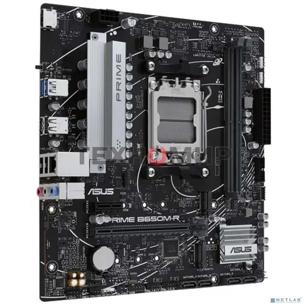 Материнская плата ASUS PRIME B650M-R, Socket AM5, AMD B650, 2xDDR5, 4xSATA, 2xM.2, 1xPCIe 4.0 x16, 1xPCIe x1, 1xHDMI, 1x 2.5Gb LAN, 2xUSB-A 3.2 Gen 1, 4xUSB-A 2.0, 3x3.5 мм, 7.1, mATX