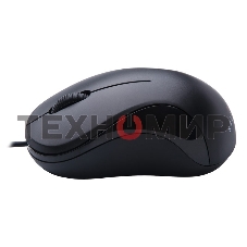 Мышь проводная Oklick 115S черный, 1200 dpi, USB, кнопки - 3