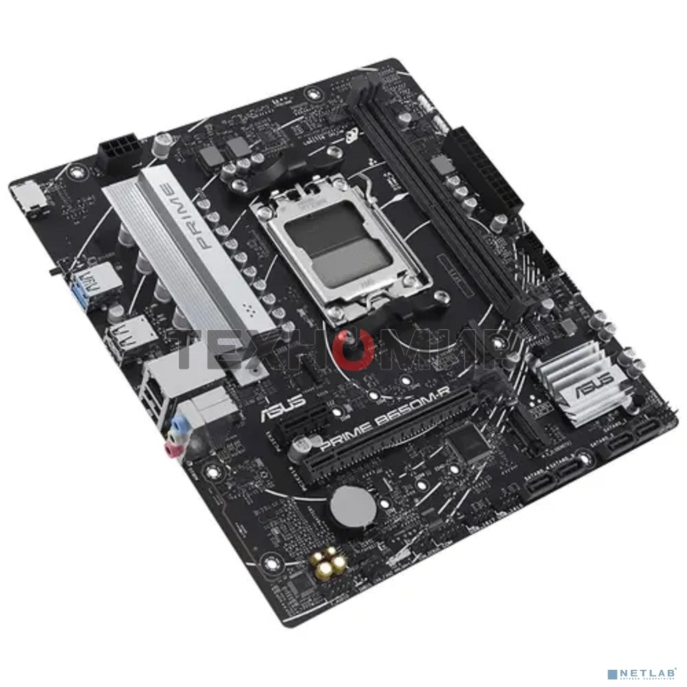 Материнская плата ASUS PRIME B650M-R, Socket AM5, AMD B650, 2xDDR5, 4xSATA, 2xM.2, 1xPCIe 4.0 x16, 1xPCIe x1, 1xHDMI, 1x 2.5Gb LAN, 2xUSB-A 3.2 Gen 1, 4xUSB-A 2.0, 3x3.5 мм, 7.1, mATX
