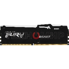 Оперативная память Kingston Fury Beast, DDR5, 64Gb (2x32GB), 5600MHz, CL36, DIMM, радиатор, RGb, черный