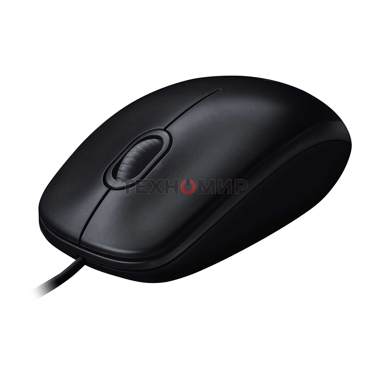 Мышь проводная Logitech M100/100R DARK/GREY (темно-серая/черная), 1000 dpi, USB, кнопки - 3