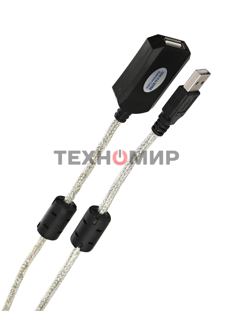 Кабель-адаптер VCOM VUS7049-25M USB2.0-repeater, удлинительный активный Am-->Af 25м