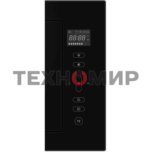 Встраиваемая микроволновая печь Brandt, 3 функции приготовления, 8 автоматических программ, гриль, размораживание, сенсорное управление, таймер, объем 25 л, защита от детей, черный