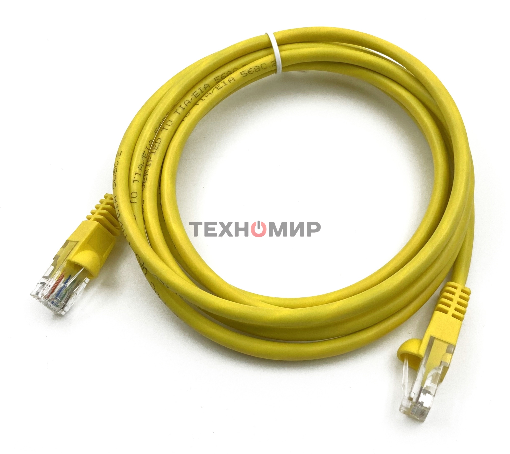 Патч-корд Buro UTP cat.5e 2м желтый RJ-45 (m)-RJ-45 (m)