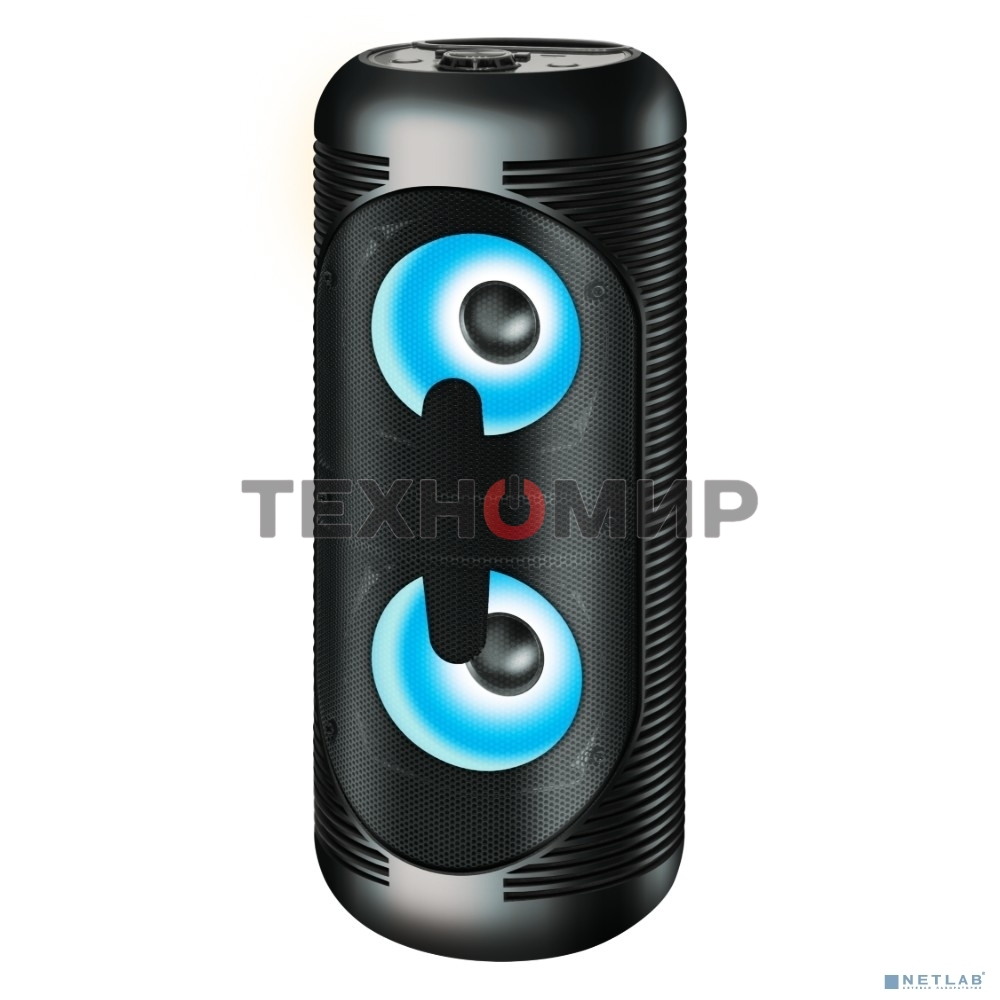 Акустическая система Ginzzu GM-210 Midi RGB/BT/USB/TF/FM/ДУ черный