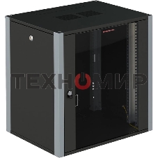 Шкаф коммутационный Sysmatrix (WP 6312.910) настенный 12U 600x350 мм пер. дв. стекл 2 бок. пан. 60 кг черный 20 кг IP20