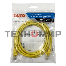 Патч-корд Buro UTP cat.5e 2м желтый RJ-45 (m)-RJ-45 (m)