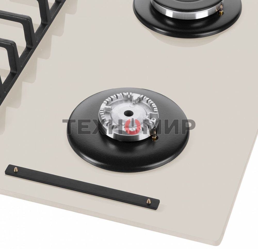 Газовая варочная панель Maunfeld EGHG.64.6CBG/G, 4 конфорки, закаленное стекло, бежевый