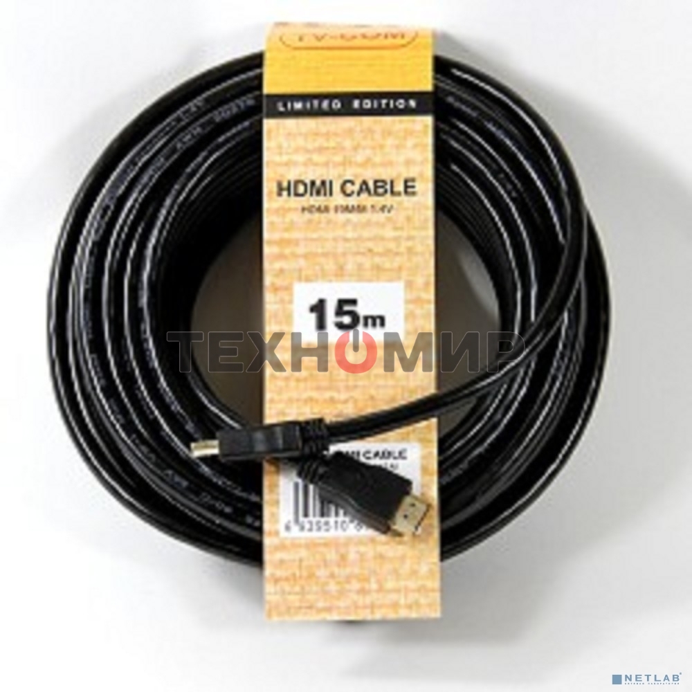 Кабель цифровой TV-COM HDMI19M to HDMI19M, V1.4+3D, 15m CG150S-15M