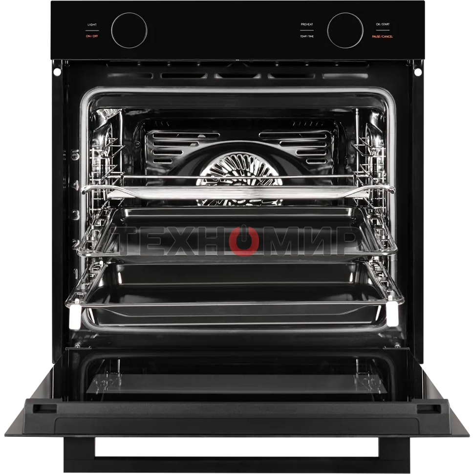 Встраиваемый духовой шкаф Kuppersberg HT 612 Black ШхВхГ: 59.5х59.6х56.5 см, 72 л, А+, гидролизная очистка, черный