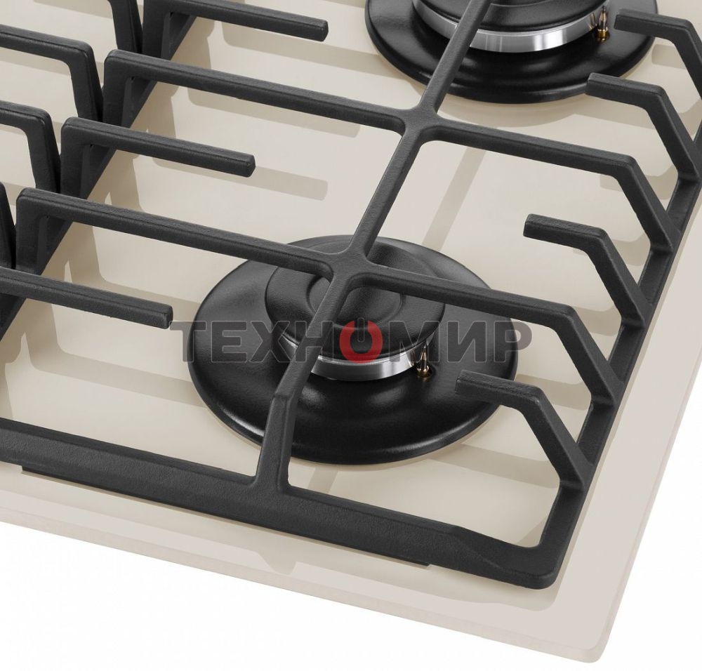 Газовая варочная панель Maunfeld EGHG.64.6CBG/G, 4 конфорки, закаленное стекло, бежевый