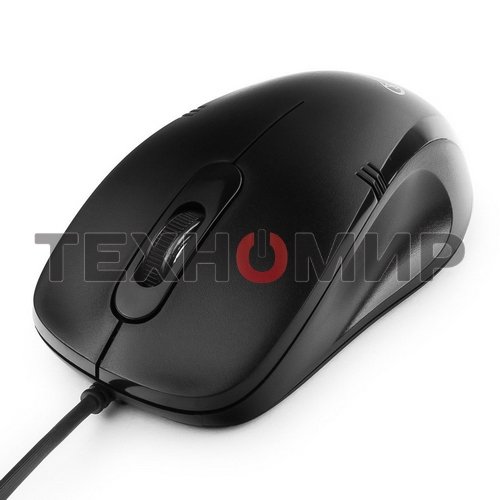 Мышь проводная Gembird MOP-100 черный, 1000 dpi, USB, кнопки - 3