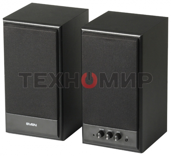 Акустическая система Sven SPS-702 2.0 черный 40Вт