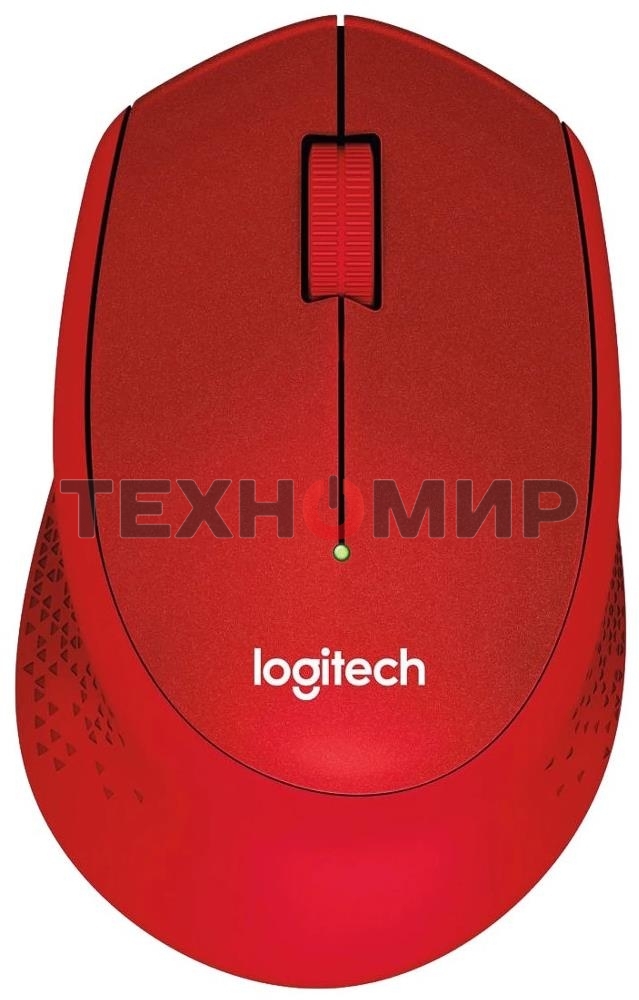 Мышь беспроводная Logitech M280 красный, 1000 dpi, радиоканал, USB, кнопки - 3