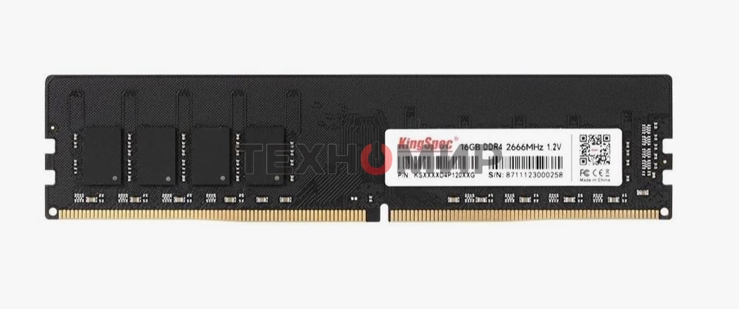 Оперативная память KingSpec, DDR4, 16GB (1x16GB), 2666MHz, CL18, DIMM