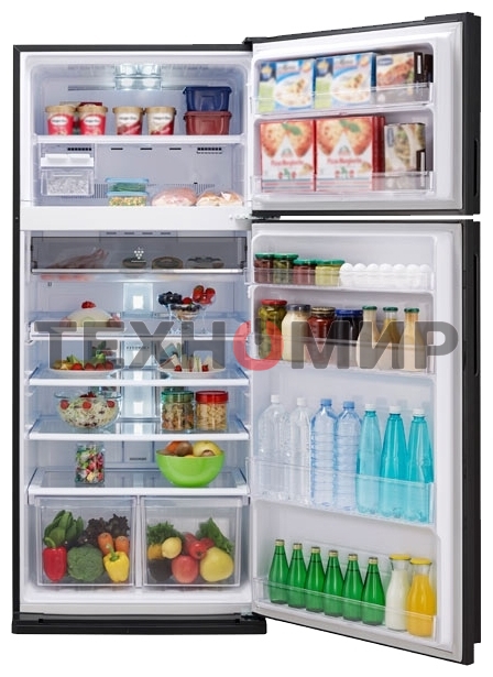 Холодильник Sharp SJ-XE59PMBE бежевый двухкамерный 430/148л морозилка сверху