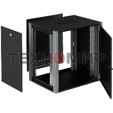 Шкаф коммутационный Sysmatrix (WP 6409.920) настенный 9U 600x450 мм пер. дв. металл 2 бок. пан. 60 кг черный 17 кг IP20