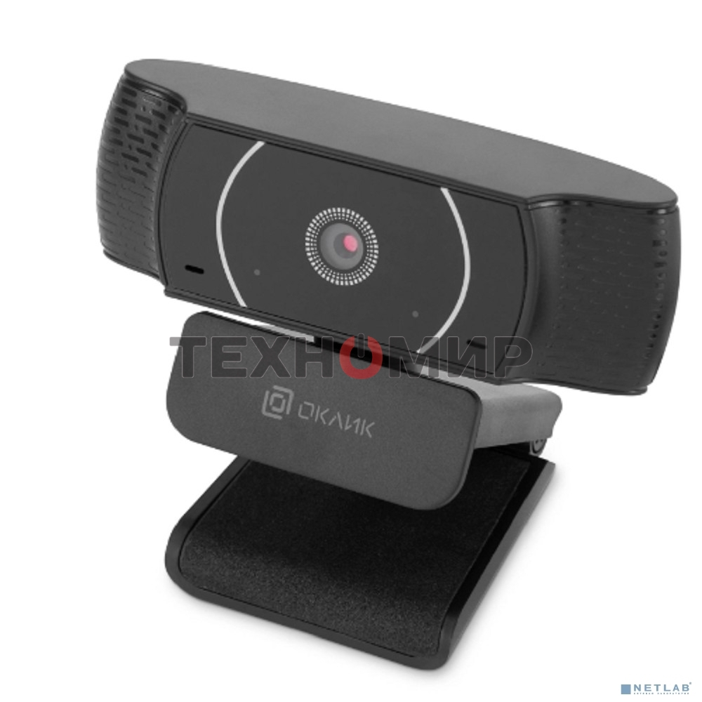 Веб-камера OKLICK OK-C016HD 1280x720, 30 кадр/с, USB Type-A, микрофон, универсальное крепление