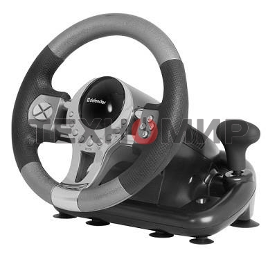 Игровой руль Defender FORSAGE 12 кн+2перекл.+1перекл. 8-ми позиц., USB