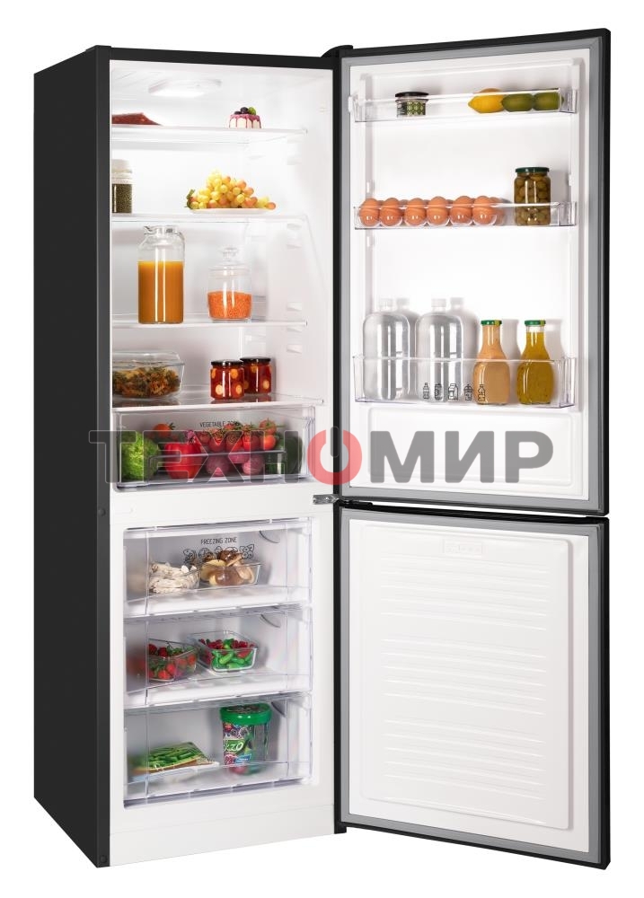 Холодильник Nordfrost NRB 132 B черный двухкамерный 205/100 л морозилка снизу, капельная система