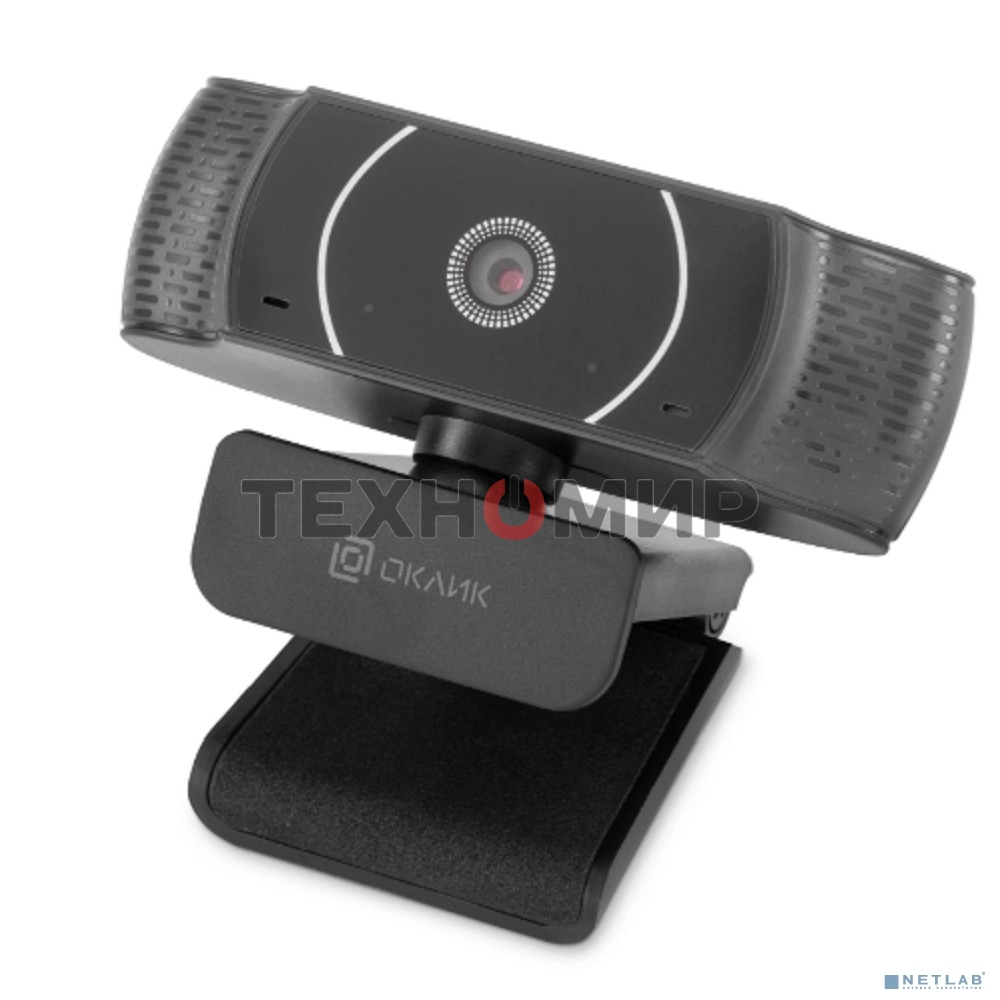 Веб-камера OKLICK OK-C016HD 1280x720, 30 кадр/с, USB Type-A, микрофон, универсальное крепление