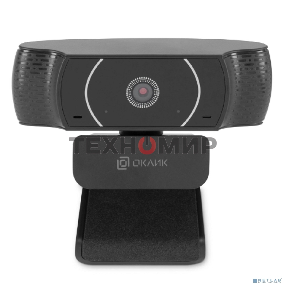 Веб-камера OKLICK OK-C016HD 1280x720, 30 кадр/с, USB Type-A, микрофон, универсальное крепление