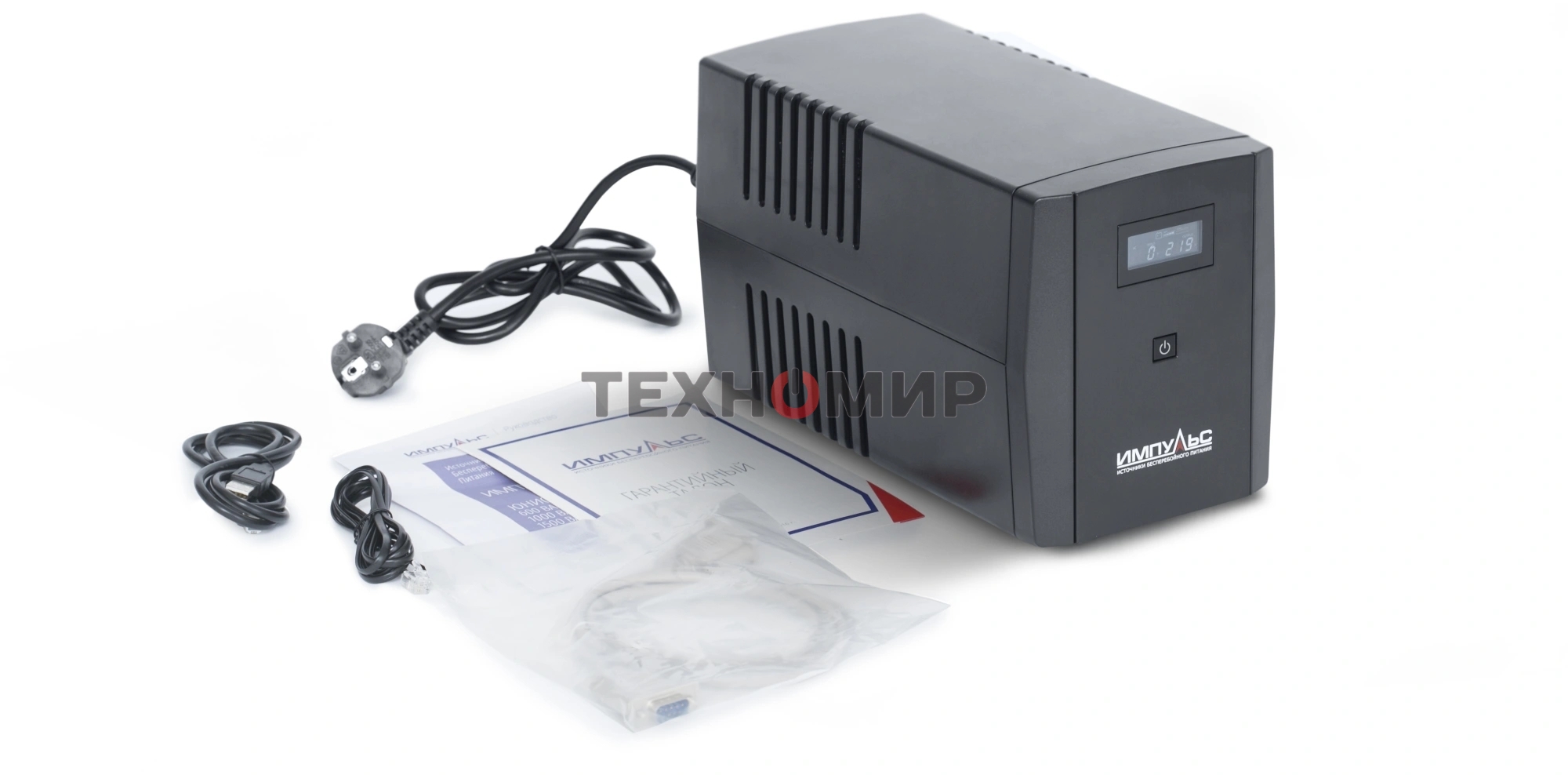 Источник бесперебойного питания Импульс ЮНИОР СМАРТ 1200, 1200/720 ВА/Вт, LCD, USB, RJ11/RJ45, SCHUKOx4