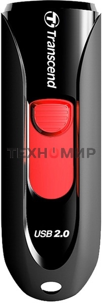 Флешка USB Transcend Jetflash 590 (TS32GJF590K), 32Gb, USB 2.0, R/W 15/5, черный/красный