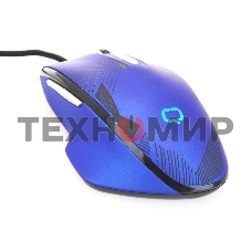 Мышь проводная Qumo Office Enigma M59 синий, 2400 dpi, USB, кнопки - 7