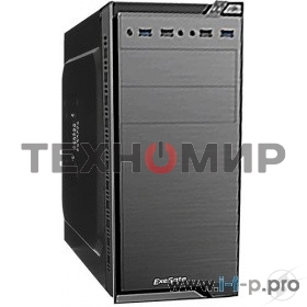Компьютерный корпус Minitower ExeGate EX272749RUS QA-412U Black, mATX, (без БП), 2хUSB+2хUSB 3.0, Audio