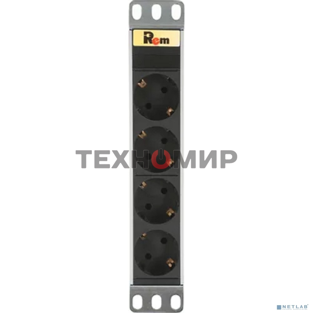 Блок силовых розеток Rem Rem-10, Shuko х 4, вход IEC 320 C14, 10