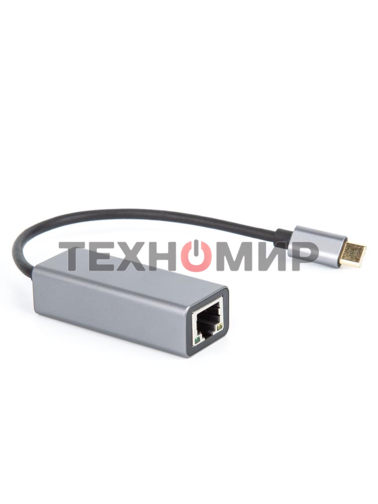 Кабель-переходник USB 3.1 Type-C -->RJ-45 1000Mbps Ethernet, Aluminum Shell, 0.15м VCOM DU320M