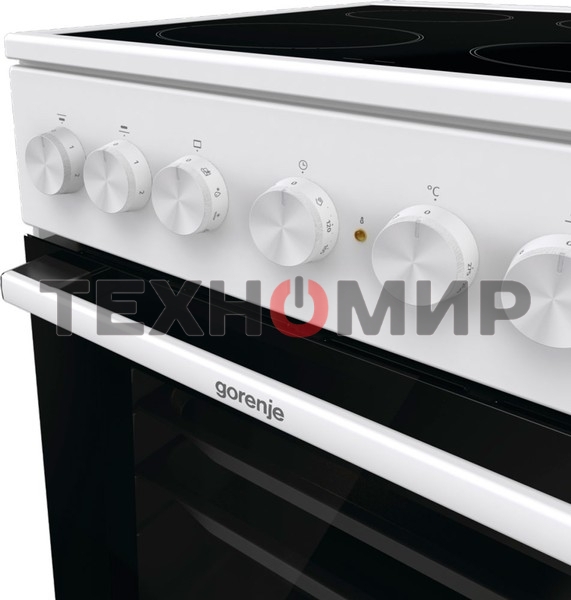 Плита электрическая Gorenje GEC5B41WG белый, конфорок 4 электрических, духовка 62 л, 50 см x 85 см x 59.4 см