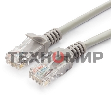 Патч-корд UTP Cablexpert cat.5e, 1.5м, литой, многожильный, серый
