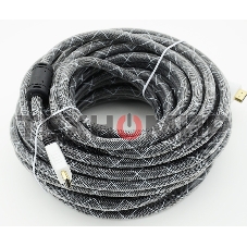 Кабель HDMI Ver.1.4 черный jack HDMI19 (m)/HDMI19 (m) 20м феррит.кольца позолоченные контакты