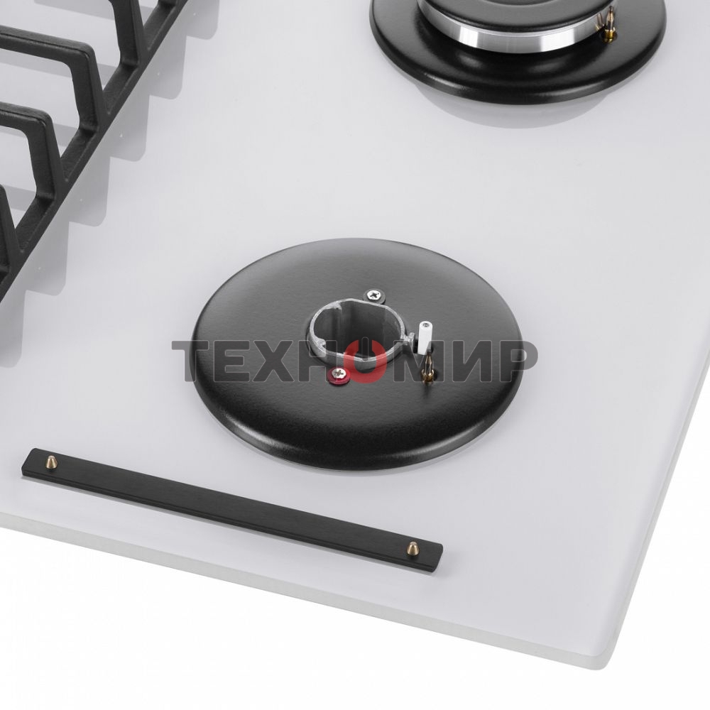 Газовая варочная панель Maunfeld EGHG.64.6CW/G, 4 конфорки, закаленное стекло, белый