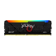 Оперативная память Kingston Fury Renegade, DDR4, 32GB (2x16GB), 3200MHz, CL16, DIMM, с радиатором, RGB, серебристый/черный
