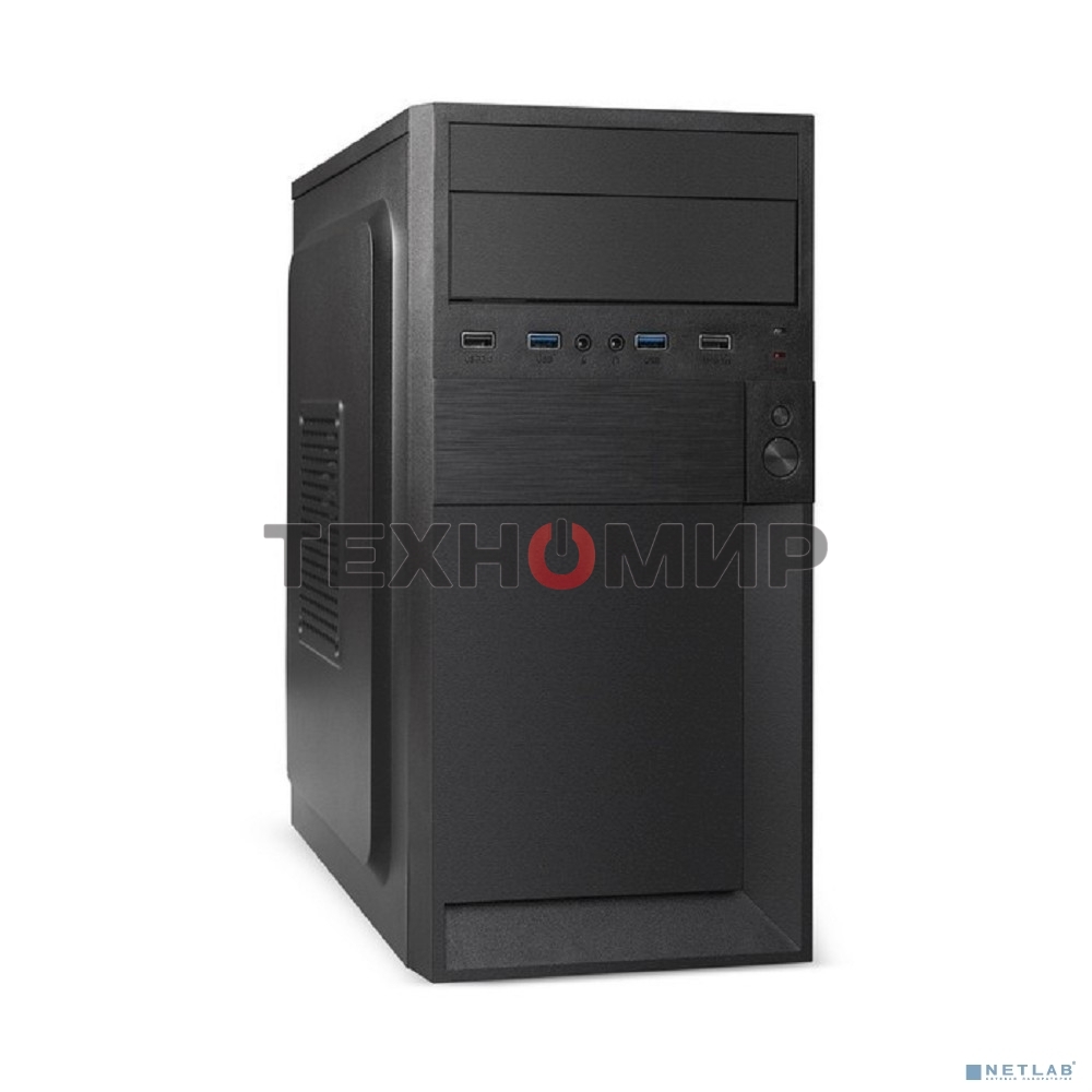 Компьютерный корпус Minitower ExeGate EX291147RUS BAA-105U2-01-AAA450 (mATX, БП AAA450 с вент. 8см, 2*USB+2*USB 3.0, аудио, черный)