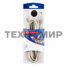 Пaтч-корд U/UTP Rexant, cat.5e, RJ45-RJ45, неэкранированный, PVC серый, 1,5м