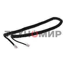 Телефонный шнур Rexant витой трубочный RJ-10(4P-4C), длина 4 м., черный