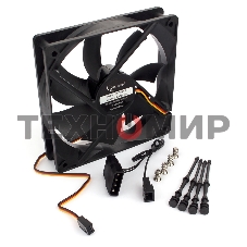 Вентилятор для корпуса Gembird черный, 120 мм, 2500 об/мин, 47 дБ, 3 pin