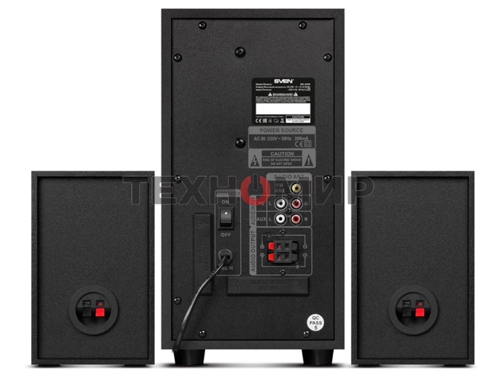 Акустическая система SVEN AC MS-2055, черный (55Вт, FM-тюнер, USB/SD, дисплей, ПДУ, Bluetooth)
