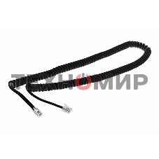 Телефонный шнур Rexant витой трубочный RJ-10(4P-4C), длина 7 м., черный