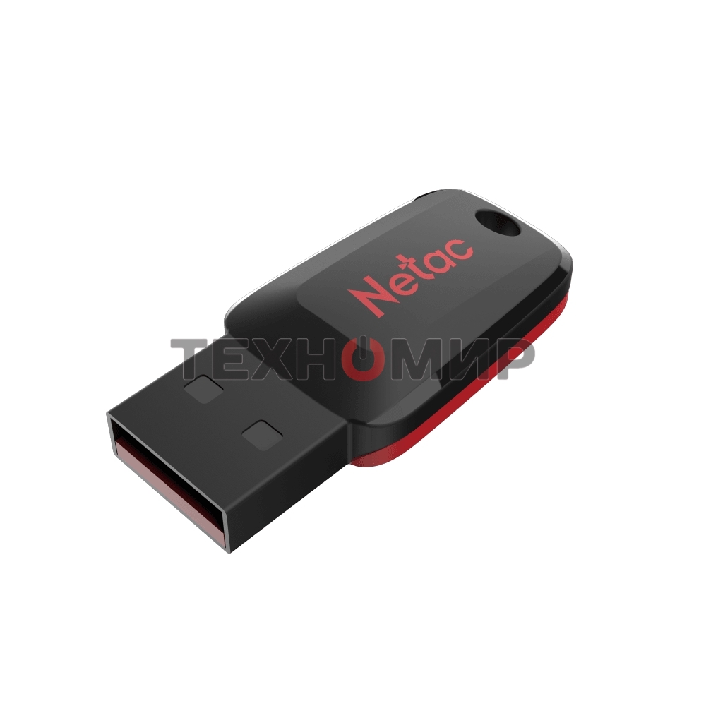 Флешка USB Netac U197 (NT03U197N-032G-20BK), 32Gb, USB 2.0, R/W 25/10, черный/красный