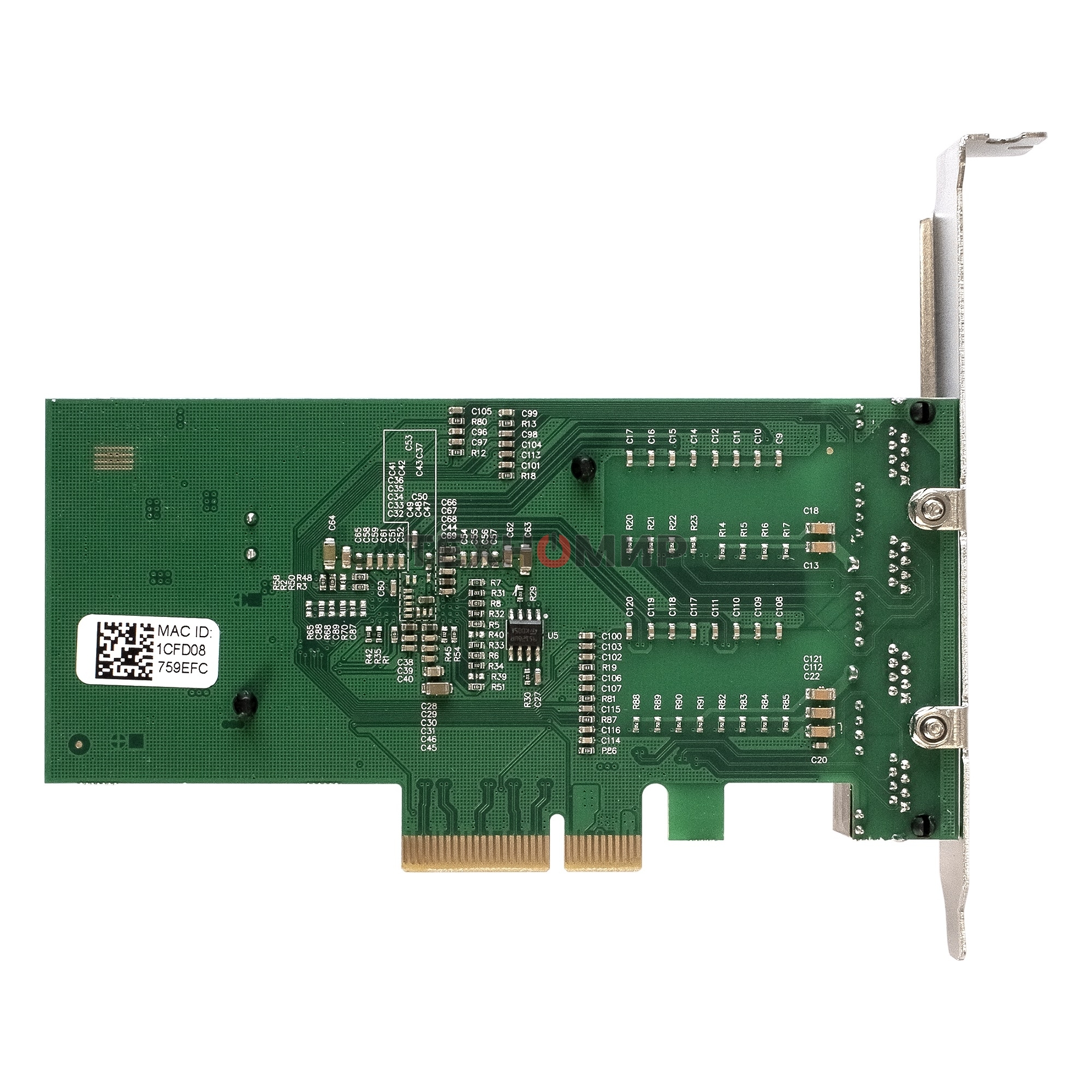 Сетевой адаптер ExeGate EXE-I350-T4V2 (PCI-E x4 v2.1, порты 4xRJ45 (медные), 10/100/1000Mbps, Gigabit NIC Intel Chipset NHI350AM4)