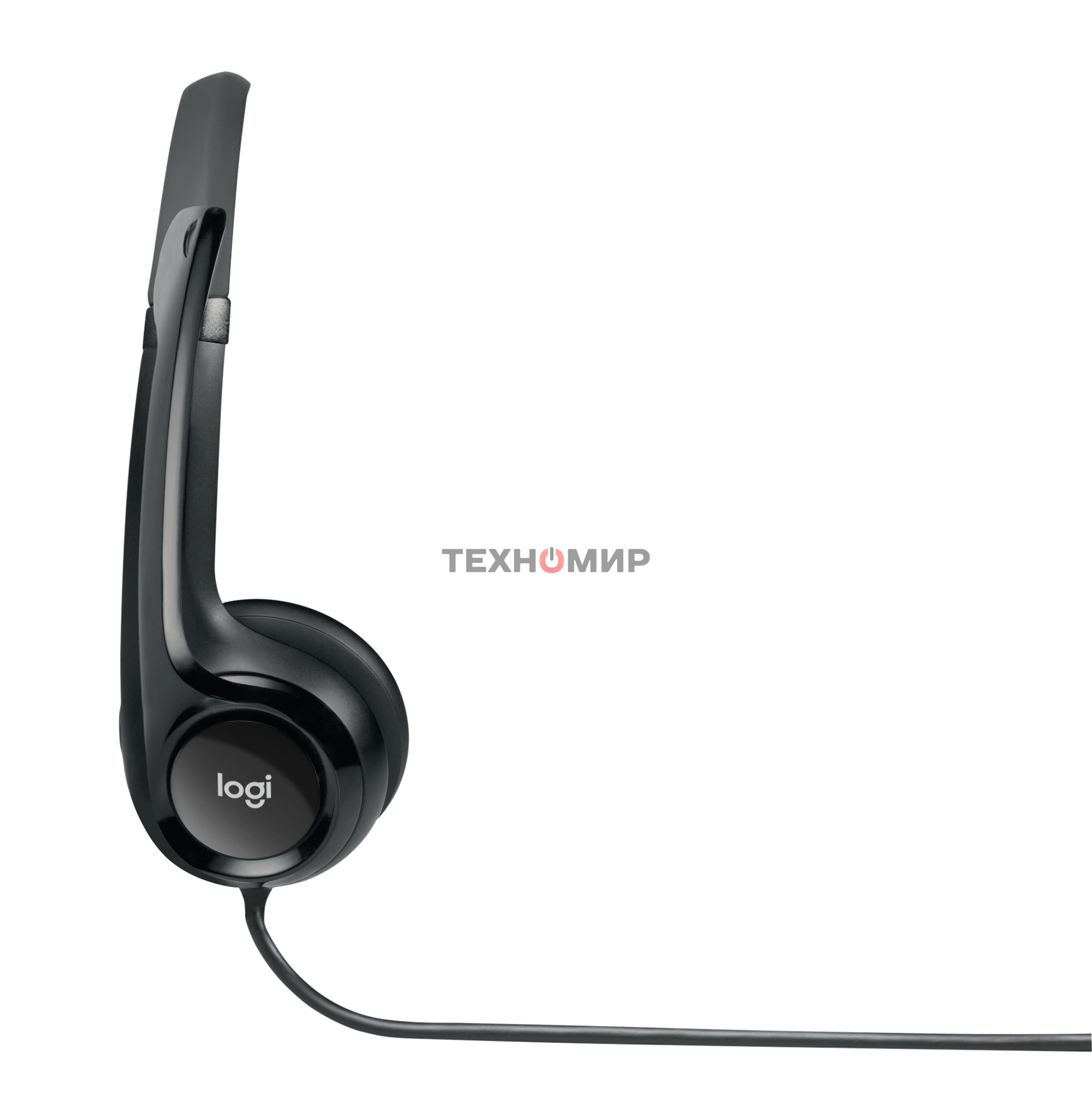 Гарнитура проводная Logitech Headset H390 USB черный